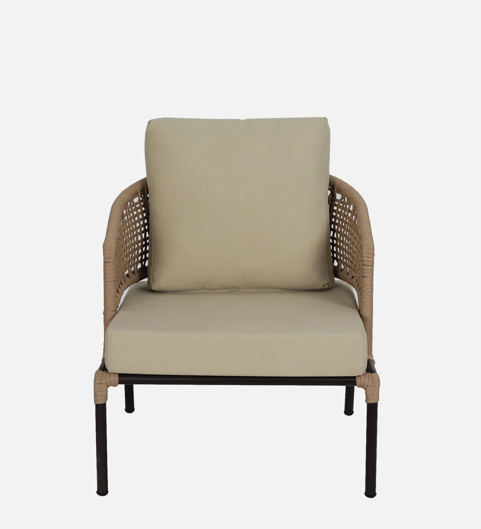 Volker Outdoor Sofa Set 2 Seater, 2 Single seater and 1 Center Table (Natural) Braided & Rope - Image 3