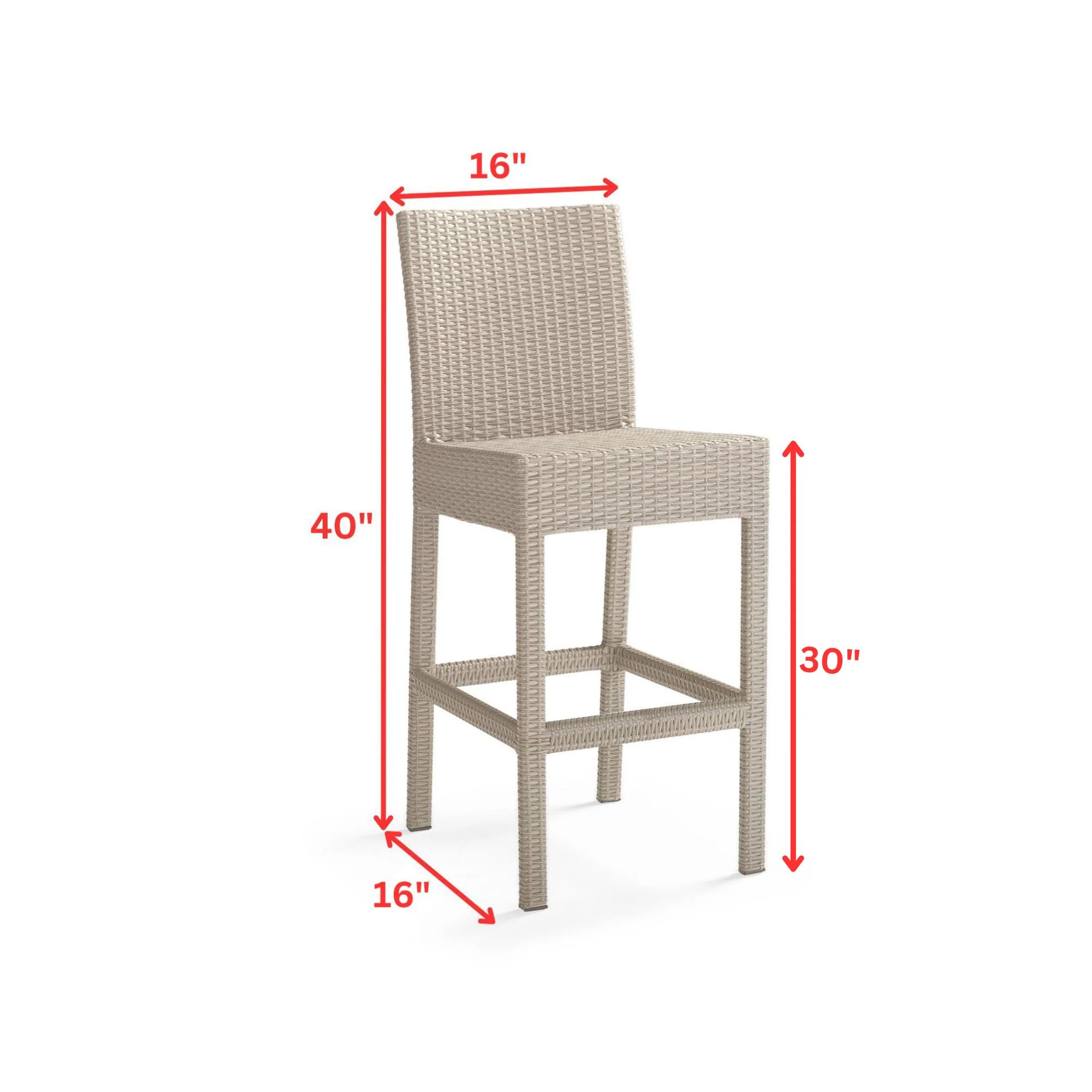 Warin Outdoor Patio Bar Sets 4 Chairs And 1 Table For Balcony (Grey) - Image 7