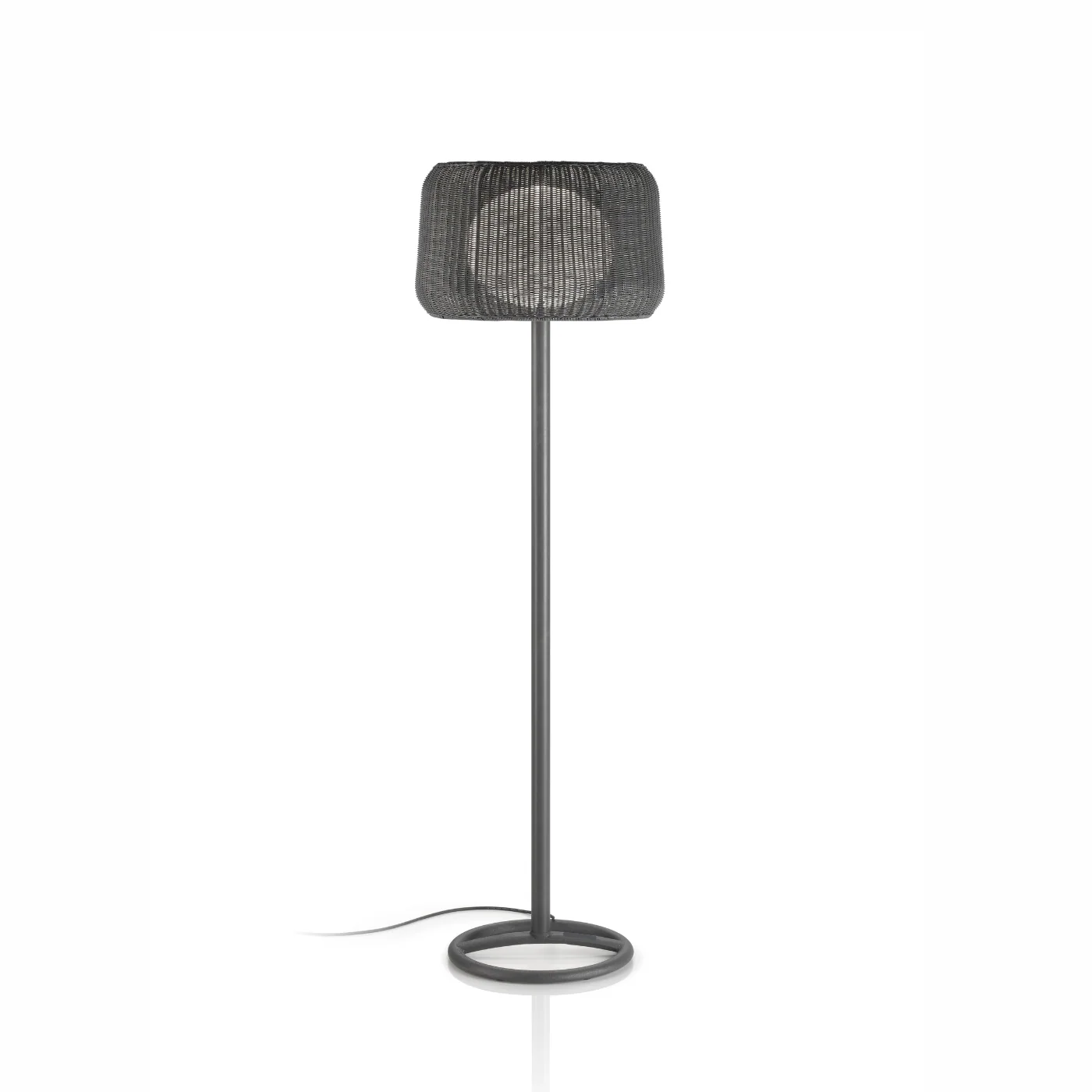 Werner Outdoor Wicker Floor Lamp - Image 2