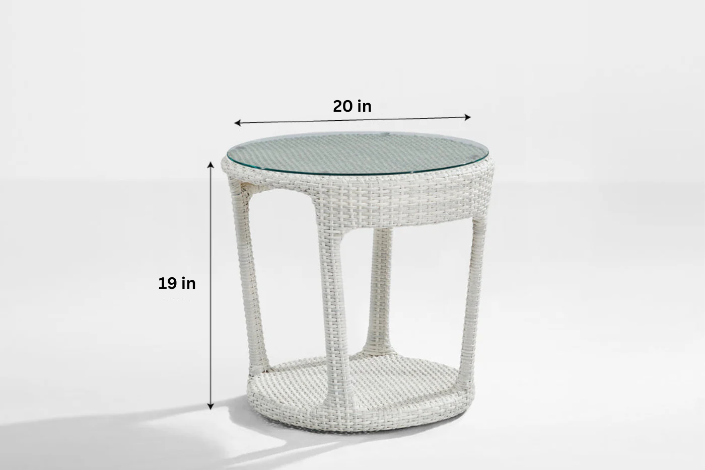 Zibra Outdoor Garden Balcony Sofa Set 2 Seater , 2 Single Seater 1 Center Table With Side Table Set (White) - Image 8